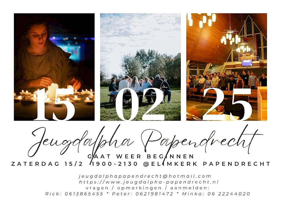 Op 15 februari startavond Jeugd Alpha